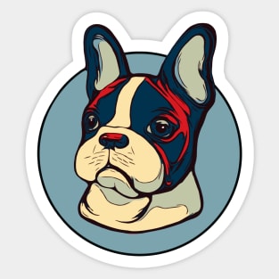 Frenchie french bulldog pop colorfull Sticker